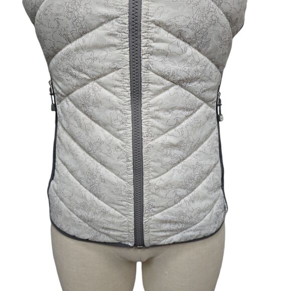 Smartwool Corbet 120 Vest Size XS Quilted White Gray Patterned Wool Winter Layer - Picture 14 of 15